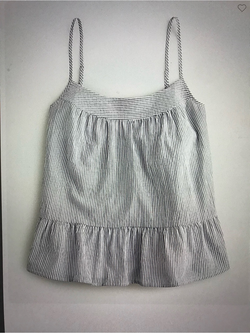 J.Crew Crinkle Cotton Top - blue stripe